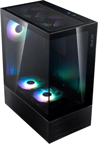Vista 2 de XPG INVADER X MINI ATX - Carcasa para PC con 5 ventiladores ARGB, color negro - BKCWW