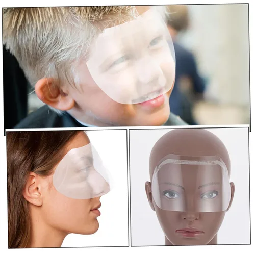 Vista 6 de FRCOLOR Mascarillas faciales de peluquería, 60 unidades, protectores faciales impermeables para uso en salones, suministros de peluquería