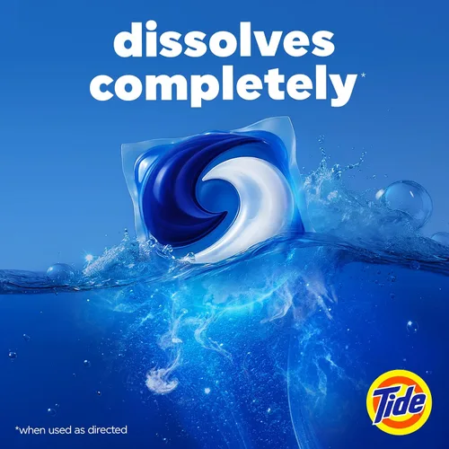 Vista 8 de Tide PODS detergente para ropa en cápsulas, removedor de manchas 3 en 1, combatiente de olores, protector de color, 42 unidades, compatible con HE