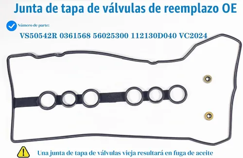Vista 4 de VS50542R Compatible con Toyota Corolla 1.8 Junta de cubierta de válvula Matrix Celica Mr2 Spyder Chevrolet Chevy Prizm Pontiac 2000 2001 2002 2003