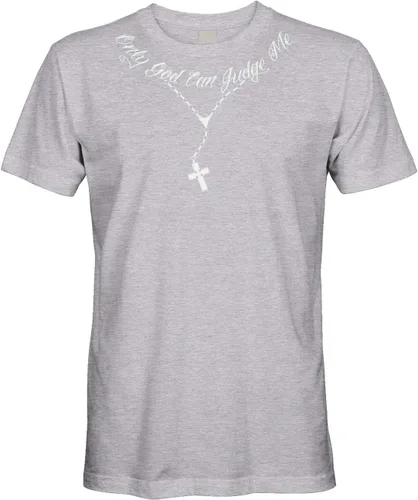 Vista 4 de Cybertela - Camiseta de collar para hombre con tatuaje "Only God Can Judge Me" Negro