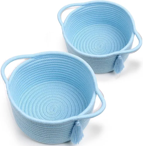 Vista 36 de Cestas de regalo grandes vacías para llenar, bonita canasta tejida para adolescentes, mujeres, baby shower, cubo de juguetes pequeño decorativo