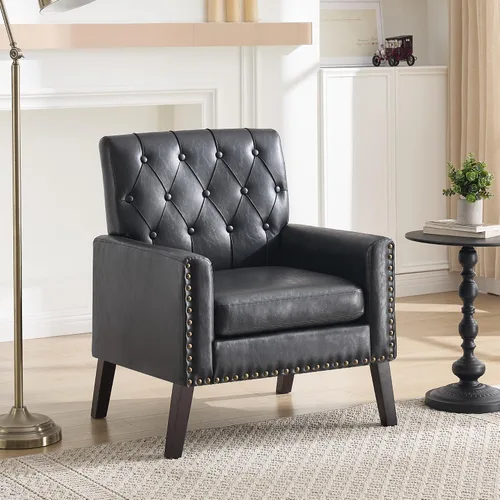 Vista 11 de Sillas decorativas modernas de mediados de siglo, silla de oficina de felpilla beige para recepción, silla de club tapizada para sala de estar