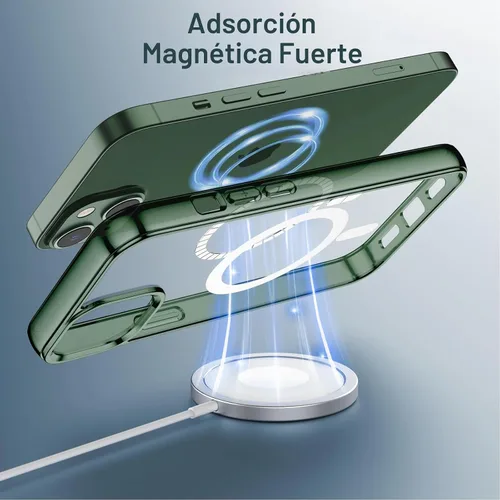 Vista 3 de JETech Funda magnética para iPhone 13, color verde alpino