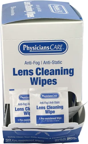 Vista 2 de PhysiciansCare - Toallitas antiempañantes y antiestáticas para lentes, 50