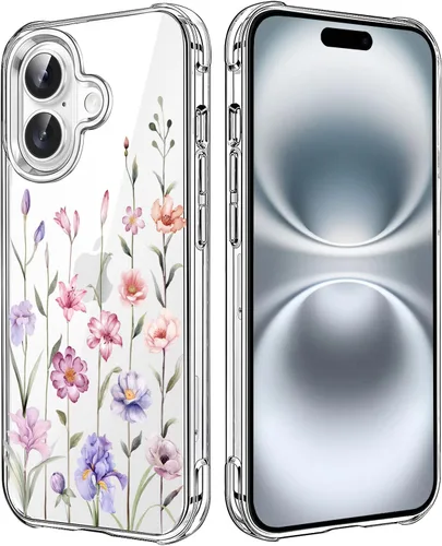 Vista 36 de Funda transparente de girasol compatible con iPhone SE 2022 SE 2020 7 8, funda trasera floral para niñas y mujeres, funda protectora transparente