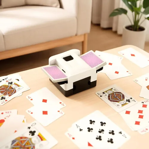 Vista 9 de FEIERYA Barajador automático de tarjetas 2 baraja con USB recargable