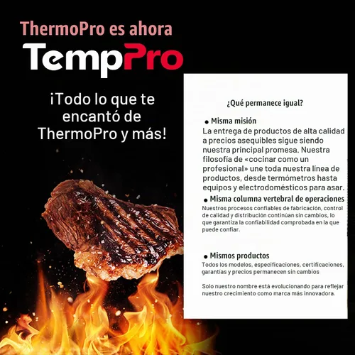 Vista 9 de ThermoPro TP829 - Termómetro inalámbrico de carne digital de 1000 pies para asar y ahumar, 4 sondas de carne, termómetro de parrilla para parrilla