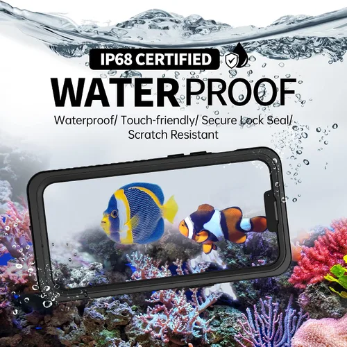 Vista 8 de BEASTEK Funda impermeable para Apple iPhone 13, serie FSN, protección de cuerpo completo, resistente a los golpes, a prueba de polvo, con protector