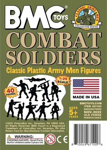 Vista 7 de BMC Classic OD Green Plastic Army Men - 40 figuras de soldado de la Segunda Guerra Mundial - Fabricado en Estados Unidos