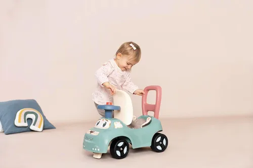 Vista 10 de Little Smoby 7600140503 My First Ride On Car - Vehículo infantil con compartimento de almacenamiento y antipunta, para uso en interiores