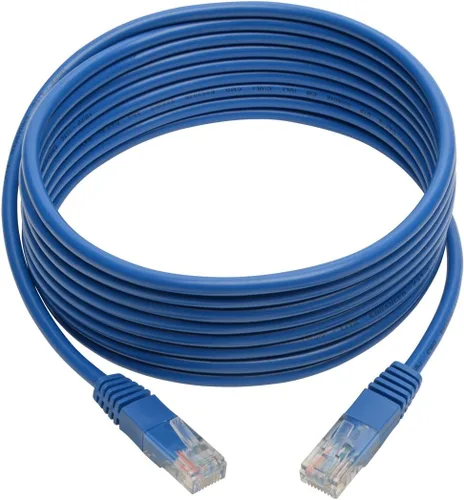 Vista 2 de TRIPP LITE N002-012-BL Cable de conexión moldeado Cat5 Cat5e, 350 MHz, UTP RJ45 M/M, 12 pies
