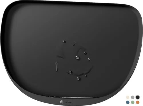 Vista 12 de DownyPaws Tapetes de comida para gatos para pisos, impermeables, sin BPA, tapete de silicona para comida de mascotas, tapete antideslizante