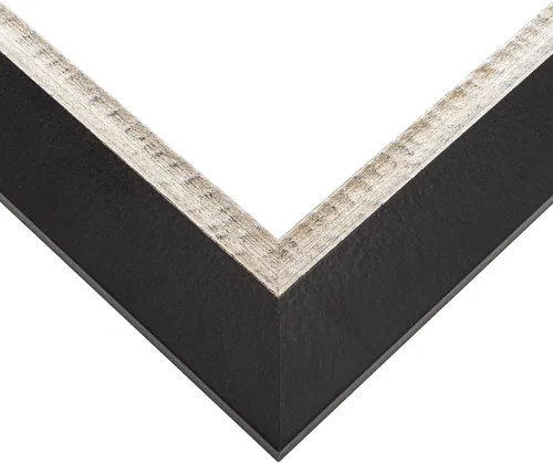 Vista 9 de Marco de 5 x 5 pulgadas, marco de madera real color negro, ancho de 2.25 pulgadas, profundidad del marco interior de 0.5 pulgadas, marco de fotos