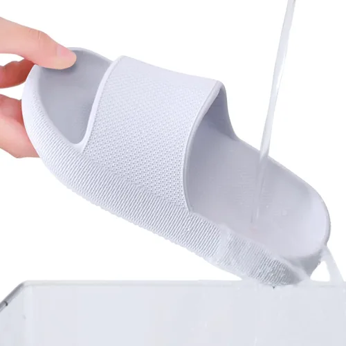 Vista 7 de FJPTREN Zapatos de nube para niños y niñas, sandalias acolchadas antideslizantes, zapatos de ducha ligeros, plataforma para niños, suela gruesa