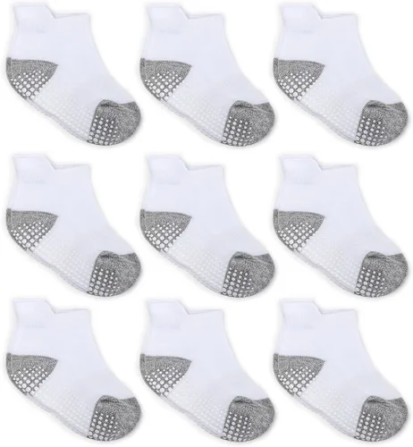 Vista 30 de Calcetines tobilleros antideslizantes Zaples para bebés con suelas antideslizantes para bebés, niños pequeños, niños y niñas