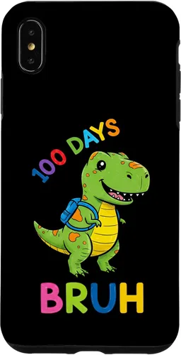 Vista 11 de Bruh 100 Days of School Dinosaur Kids Girls Boys Case for iPhone 17