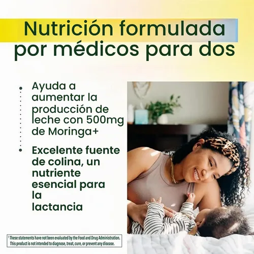 Vista 4 de MegaFood Baby & Me 2 vitaminas posnatales para mujeres con moringa, 60
