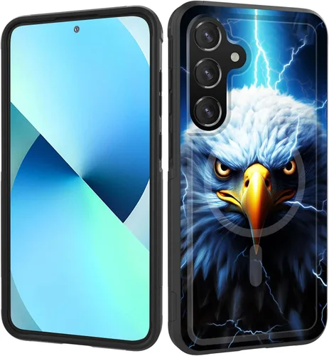Vista 148 de Funda magnética para Galaxy A16 5G, [compatible con MagSafe] [protección contra caídas de grado militar] Funda resistente a prueba de golpes