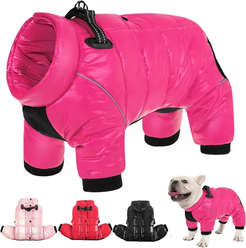 Vista 14 de AOFITEE - Abrigo para perros, impermeable para invierno, cálido traje completo para perros, abrigo de invierno para perros pequeños, chaqueta