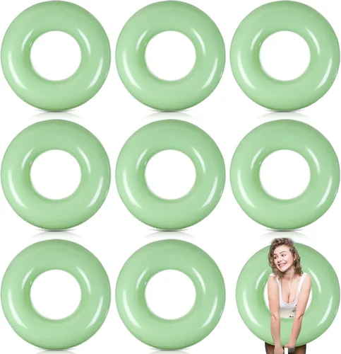 Vista 8 de Gemscream 8 flotadores inflables para piscina, tubo de piscina de 36 Amarillo