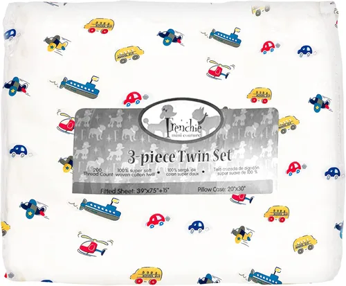 Vista 8 de Frenchie Mini Couture Sábanas para moisés, 100% algodón, estrellas azules, 15 x 33 pulgadas, paquete de 2