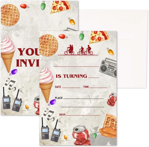 Vista 14 de Invitaciones para fiesta de primer cumpleaños, invitaciones de cumpleaños con purpurina de globo, invitaciones de cumpleaños de doble cara