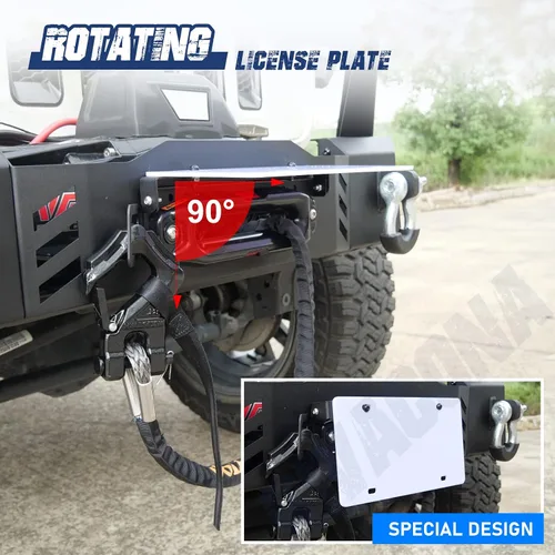 Vista 4 de Parachoques delantero Wrangler Gladiator para Jeep Wrangler JL 2018-2026 y JK 2007-2018 y Gladiator JT 2019-2026, HAWKLEY parachoques delantero
