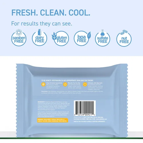 Vista 2 de TBH Toallitas faciales suaves para niños, toallitas de limpieza e hidratación diaria para preadolescentes y adolescentes, manzanilla calmante