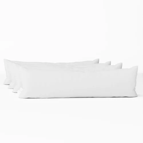 Vista 14 de Looms and Linens - Juego de 4 almohadas lumbares de 12 x 16 pulgadas con relleno alternativo de plumón, almohada hecha en Estados Unidos