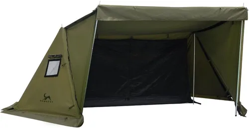 Vista 8 de TOMOUNT Tienda de campaña Bivy Refugio de lona para acampar para dos personas