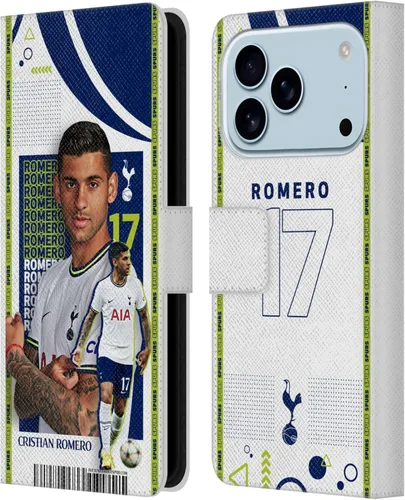 Vista 79 de Head Case Designs Officially Licensed Tottenham Hotspur F.C. Cristian Romero 2022/23 First Team Leather Wallet Case Compatible with Apple iPhone 11