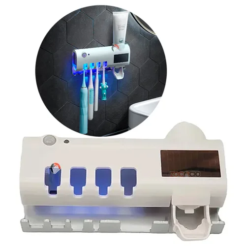 Vista 2 de Soporte De Cepillos Y Dispensador De Crema Con Esterilizador