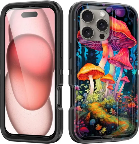 Vista 62 de Funda para iPhone Air con soporte integrado, a prueba de golpes, polvo y caídas, 3 capas, grado militar, funda protectora para iPhone Air de 6.5