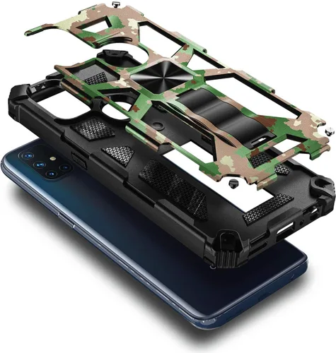 Vista 3 de NZND Funda para OnePlus Nord N10 5G con protector de pantalla de vidrio templado (cobertura máxima), protección de cuerpo completo a prueba