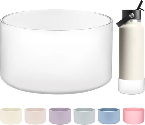 Vista 41 de HEYSKAY Bota protectora de silicona para botella de agua Hydro Flask, botella de agua de boca ancha, protector inferior de silicona antideslizante