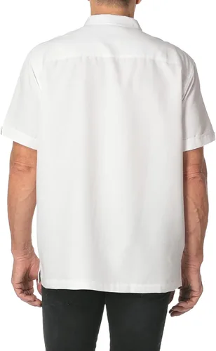 Vista 2 de Cubavera Camisa de campamento cubana de manga corta para hombre con paneles de inserción de contraste