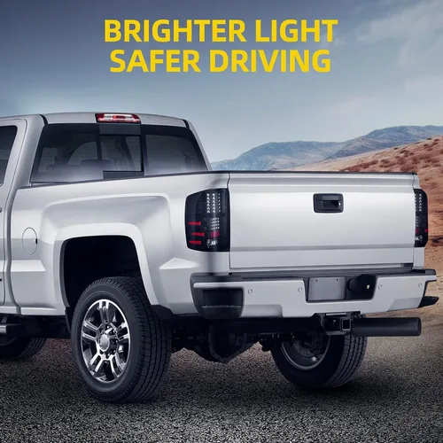 Vista 6 de DWVO Conjunto de luz trasera LED compatible con Chevy Silverado 1500/07-10 Silverado 2500 HD y 3500 HD