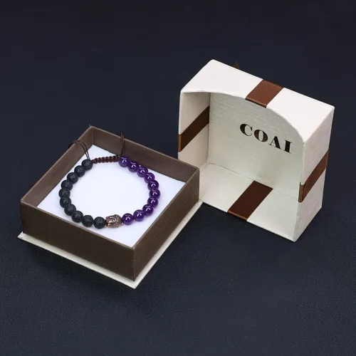 Vista 7 de COAI Pulsera de oración para hombre y mujer, Piedra, ónix