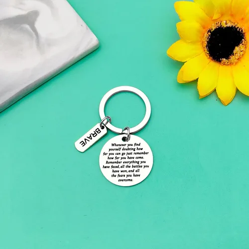 Vista 7 de Baipilu Regalo para sobrevivientes de cáncer, llavero inspirador, regalo de recuperación, regalo de sobriedad, regalo de sobriedad, regalo