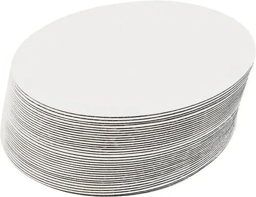Vista 3 de ONE MORE ONEMORE - Tabla redonda para tartas de 10 pulgadas, color blanco, desechable, base circular para tartas, base redonda revestida de 10