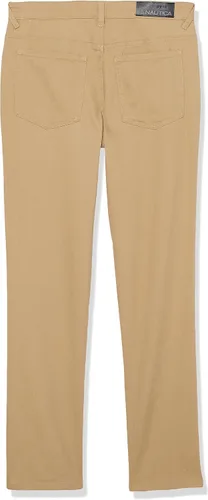 Vista 4 de Nautica Boys' Classic Fit Stretch Twill Pant, 5-Pocket Style, Zipper Fly & Button Closure