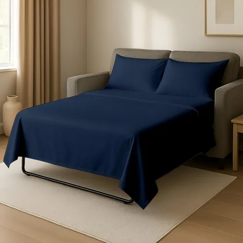 Vista 8 de Cottingon Sábanas individuales de 4 piezas para sofá cama individual, sábanas de sofá 100% microfibra cepillada, se adapta fácilmente a colchones