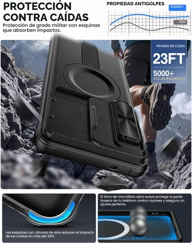 Vista 6 de for Samsung Galaxy S26 Ultra Case, Stand & Fit for MagSafe, Black