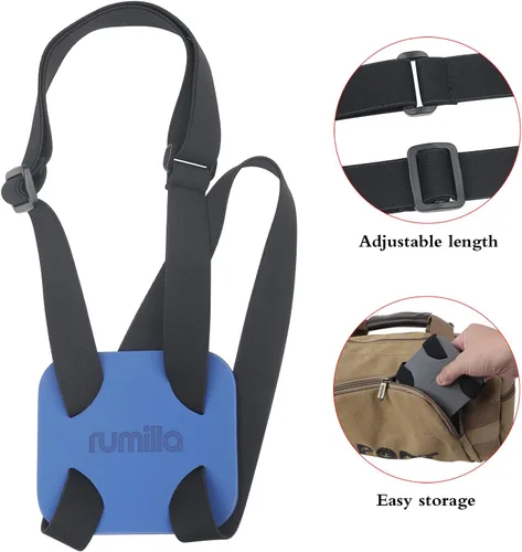 Vista 2 de Correa elástica para equipaje, correas para equipaje para añadir una bolsa, correa elástica para maleta fácil de viajar, (versión fácil, azul)