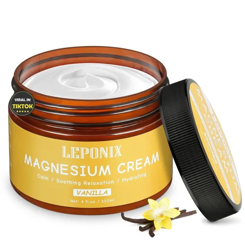 Vista 10 de Crema de magnesio para el sueño y la recuperación muscular, loción tópica calmante de magnesio para calambres en las piernas, comodidad