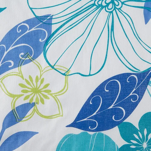 Vista 3 de DII Colección de manteles de vinilo para verano con respaldo de franela y diseño floral, rectangular 60x84, Tropical Bahama
