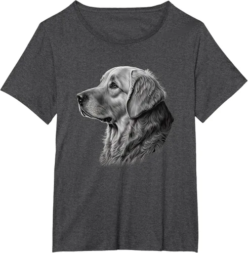 Vista 26 de Camiseta divertida Golden Retriever, Negro