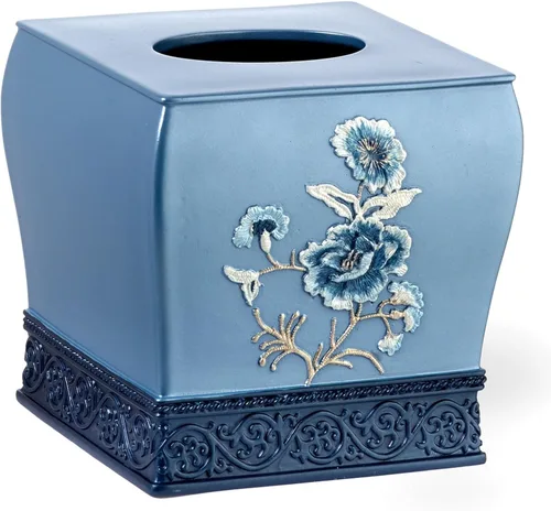 Vista 2 de Popular Bath Dublin Rose Collection - Caja de pañuelos beige