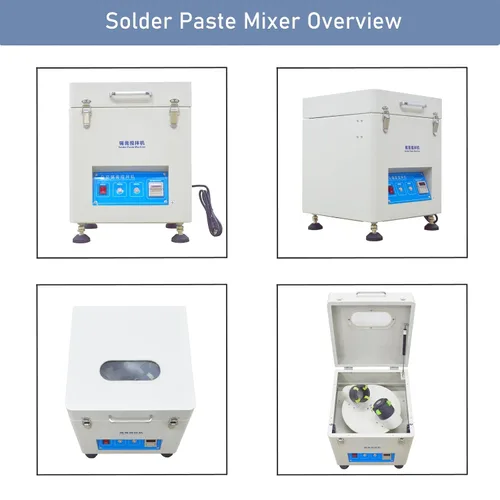Vista 6 de INTSUPERMAI Mezclador automático de pasta de soldadura Máquina mezcladora de pasta de soldadura Máquina de agitación de rotación Dos latas